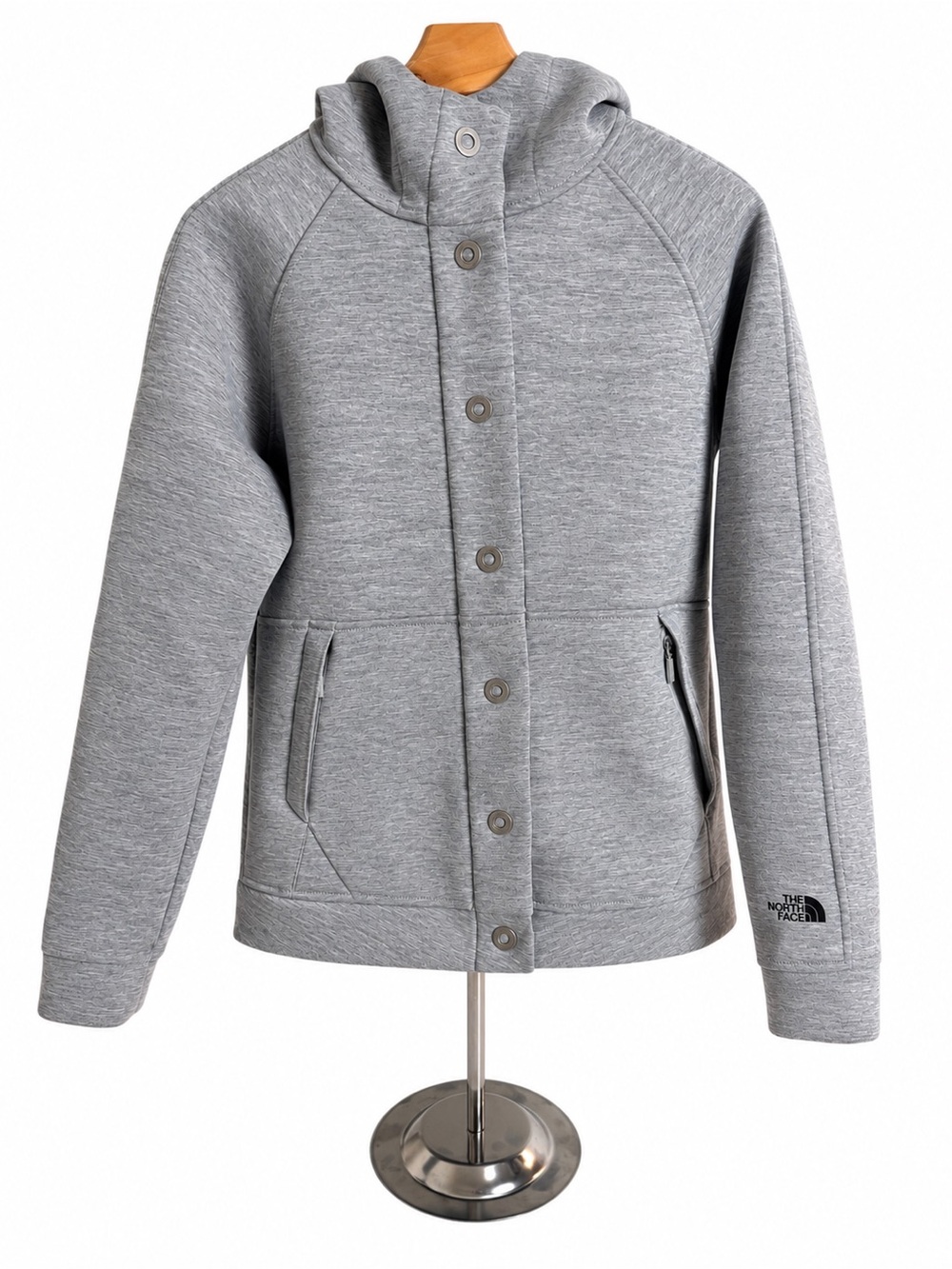 The North Face Women’s Agave Snap Hoodie Gray Jacket Size Medium NF0A2T